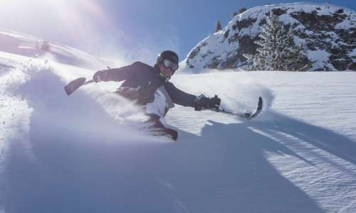 Adaptive snow skier Adaptive snow skier